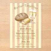 バタートゥーパンとバターブライダルシャワー アクリル招待状 (正面)
