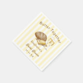 バタートゥーパンとバターブライダルシャワー スタンダードカクテルナプキン (角)