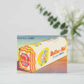 バターナッツのパンのヴィンテージ広告が好き ポストカード (スタンド正面)