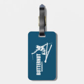 バターナットスキーリゾートスキーヤー ラゲッジタグ (裏面縦)