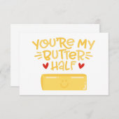 バターハーフ 招待状 (正面/裏面)