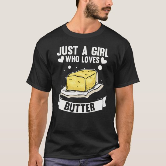 バターバターが大好きな少女 Tシャツ (正面)