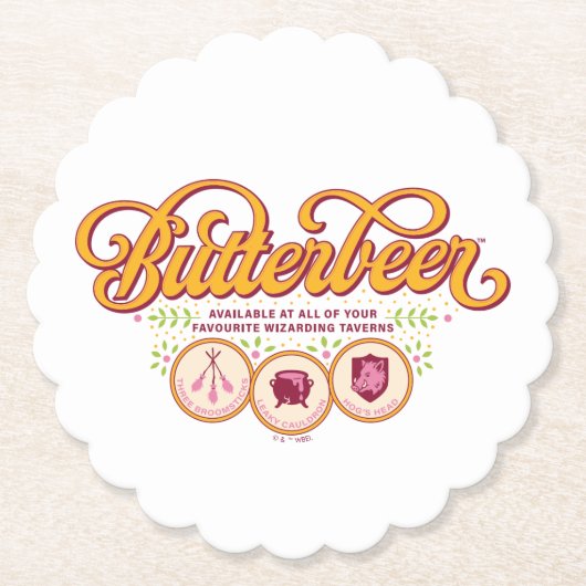 バタービア™ 魔法使いの宿場にて販売中 ペーパーコースター (正面)