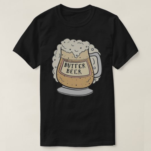 バタービールステッカー Tシャツ (デザイン正面)