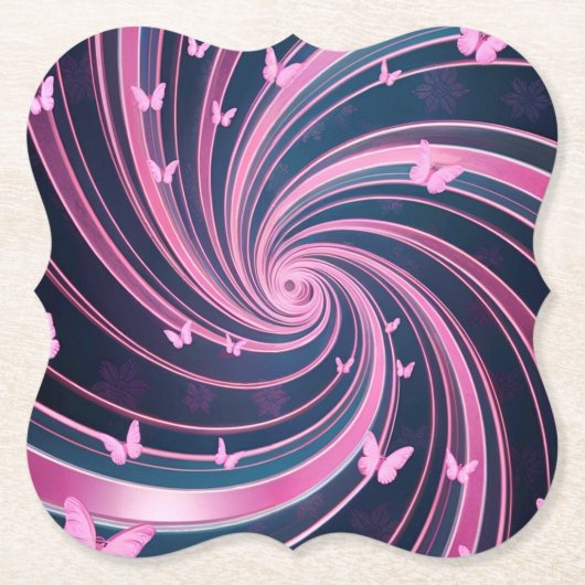 バターピンク ペーパーコースター (正面)