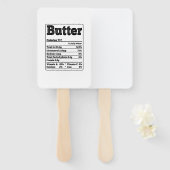 バターファクト成分おもしろいグルメThanksgivin ハンドファン (正面&裏面)