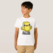 バターフィンガおもしろいーバターフードパン Tシャツ (正面フル)