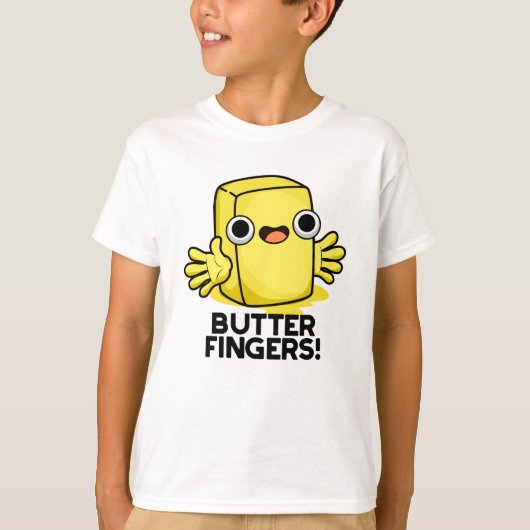 バターフィンガおもしろいーバターフードパン Tシャツ (正面)