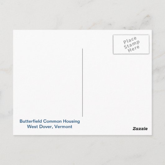 バターフィールド住宅ユーモア：ポストカード ポストカード (裏面)