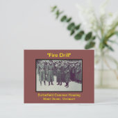 バターフィールド住宅火災ドリルユーモア:ポストカード ポストカード (スタンド正面)