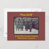 バターフィールド住宅火災ドリルユーモア:ポストカード ポストカード (正面/裏面)