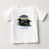 バターフィールド湖の2羽のアメリカサンカノゴイ ベビーTシャツ (正面)