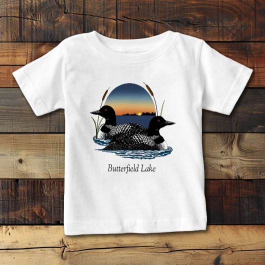バターフィールド湖の2羽のアメリカサンカノゴイ ベビーTシャツ