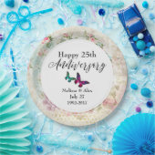 バターフェリーとヴィンテージバラ記念日 ペーパープレート (パーティー)