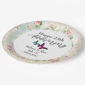 バターフェリーとヴィンテージバラ記念日 ペーパープレート (アングル)