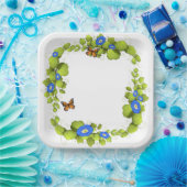 バターフライガーデン ペーパープレート (パーティー)