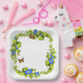 バターフライガーデン ペーパープレート (パーティー)