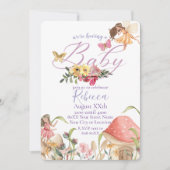 バターフライズ&フェアリーズフラワーガーデン招待状 招待状 (正面)