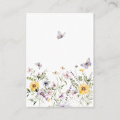 バターフライパープルフローラブライダルシャワーレシピ エンクロージャーカード (裏面)