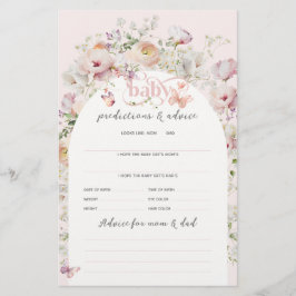 バターフライ赤面ピンクフローラガールベビーシャワーゲーム