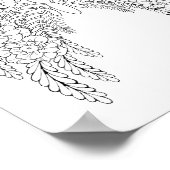 バターフラワー#1カラーリングポスター ポスター (角)