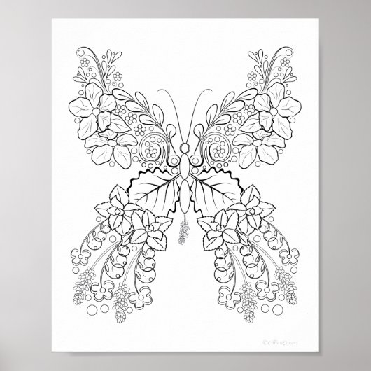 バターフラワー#2詳細着色 ポスター (正面)