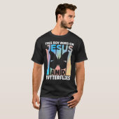 バターフリスアパレルバタフライアート引用文（昆虫）オオカバマダラ、モナークが Tシャツ (正面フル)