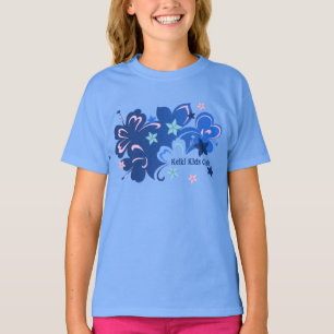 バターフリビスカスハイビスカスバタフライデザイン Tシャツ