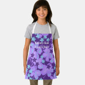 バターフリビスカスハワイアンハイビスカスバタフライパープル エプロン (インサイチュ)