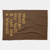 バターマイお尻カントリー引用文 キッチンタオル (横)