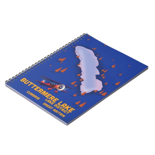 バターミア湖、湖地方旅行ポスター ノートブック (左側)