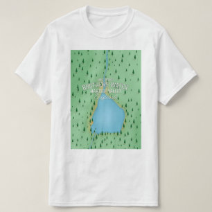 バターミア湖　湖水地方の旅行ポスター Tシャツ