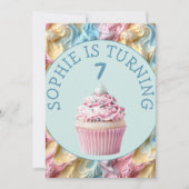 バターミシングパーティー誕生日 招待状 (正面)