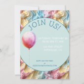 バターミシングパーティー誕生日 招待状 (裏面)