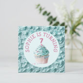 バターミシングパーティー誕生日 招待状 (スタンド正面)