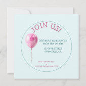 バターミシングパーティー誕生日 招待状 (裏面)