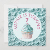 バターミシングパーティー誕生日 招待状 (正面)