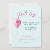 バターミシングパーティー誕生日 招待状 (裏面)