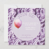 バターミシングパーティー誕生日 招待状 (裏面)