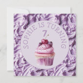 バターミシングパーティー誕生日 招待状 (正面)