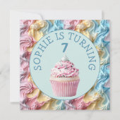 バターミシングパーティー誕生日 招待状 (正面)