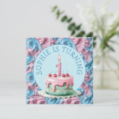 バターミシングパーティー誕生日 招待状 (スタンド正面)