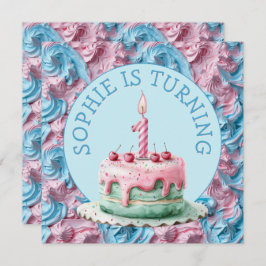 バターミシングパーティー誕生日 招待状