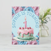 バターミシングパーティー誕生日 招待状 (スタンド正面)