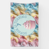 バターミシングパーティー誕生日 横断幕 (縦)