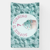 バターミシングパーティー誕生日 横断幕 (縦)