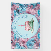 バターミシングパーティー誕生日 横断幕 (縦)