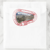 バターミルクス登山カラビナーステッカー 長方形シール (バッグ)