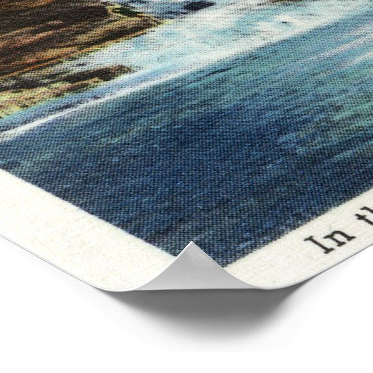 バターミルクファーム州パークロワー滝ビュー ポスター (角)