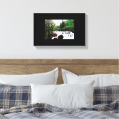 バターミルク滝イン黒 キャンバスプリント (インサイチュ (寝室))